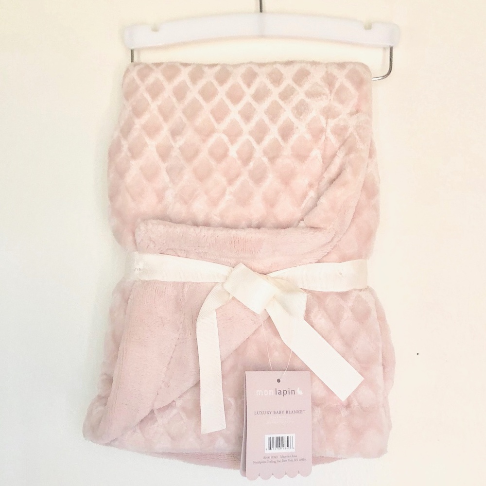 NWT Mon Lapin SOFT Pink Baby Blanket
